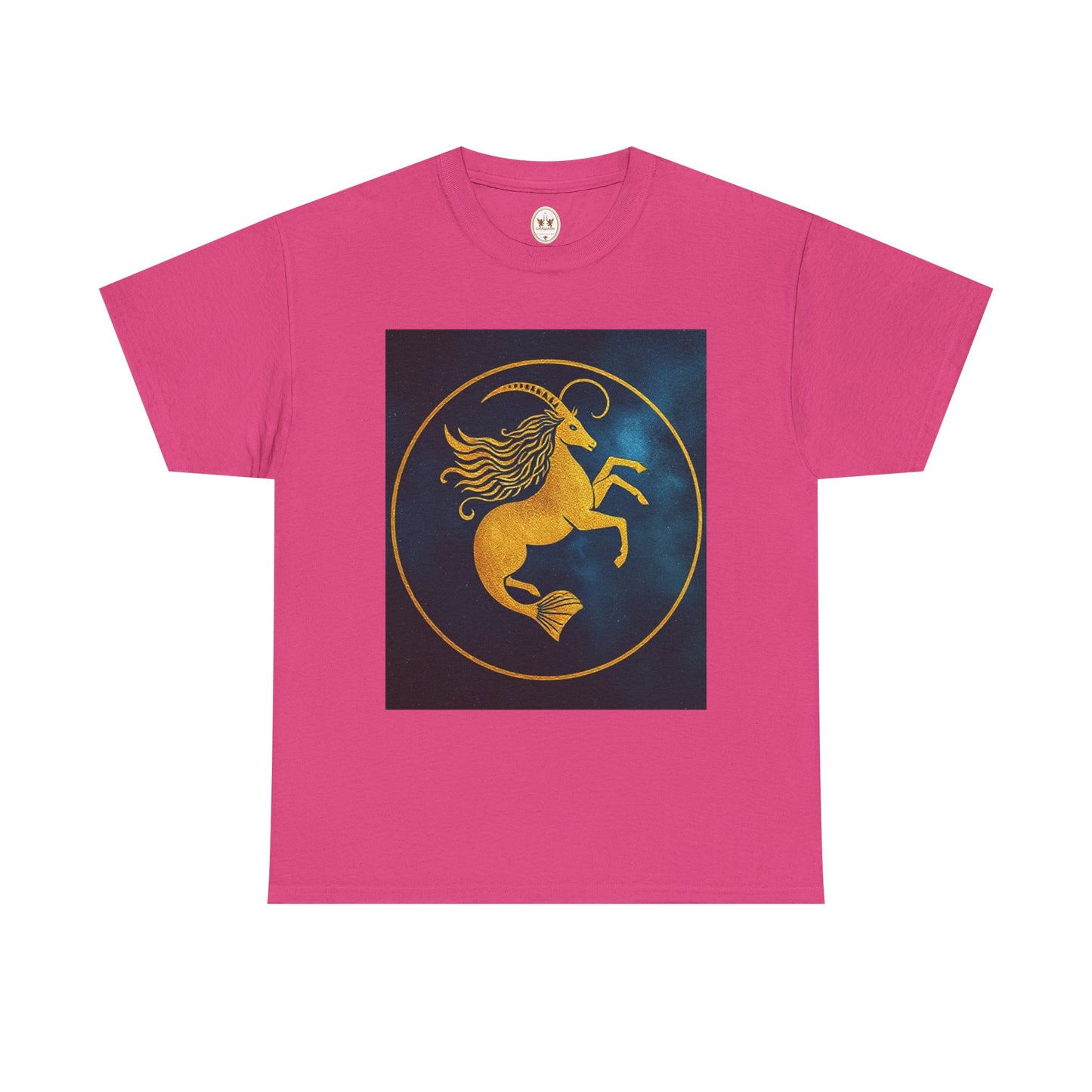 Unisex Heavy Cotton T-Shirt, Capricorn Animal v4, Symbol, Zodiac Design