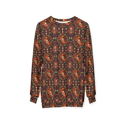 Unisex Sweatshirt (AOP), Virgo, Zodiac v1, Jewel Pattern