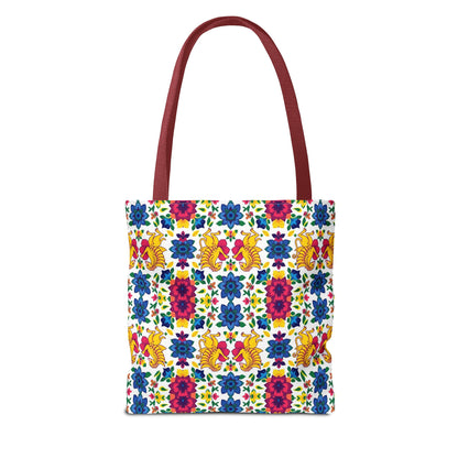 Tote Bag (AOP), Gemini, Zodiac, Flower Pattern