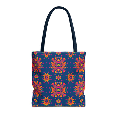 Tote Bag (AOP), Gemini, Zodiac v2, Flower Pattern