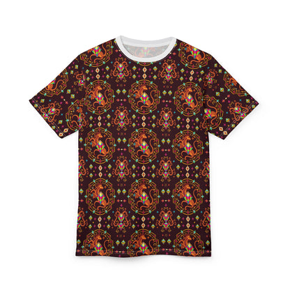 Unisex Cut & Sew T-Shirt, (AOP), Virgo, Zodiac v3, Jewels Pattern