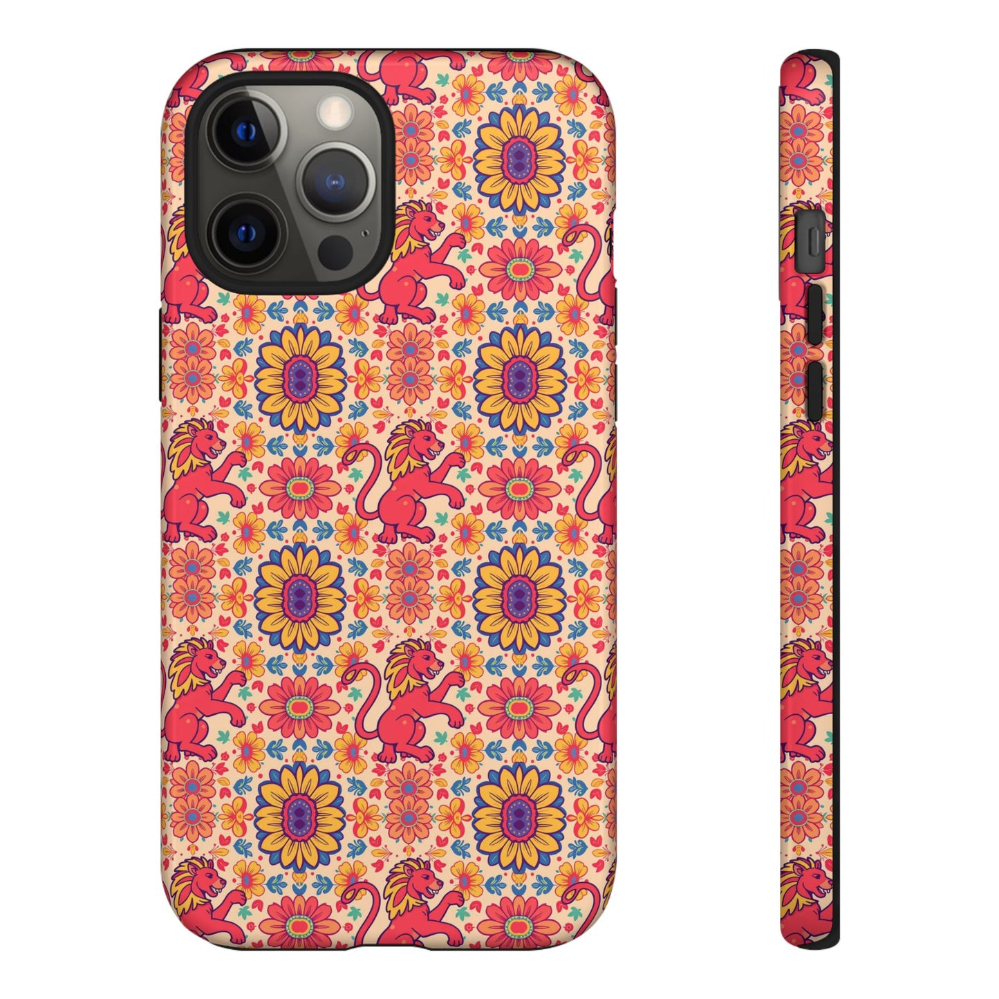 Tough Cases, Leo, Zodiac v1, Flower Pattern