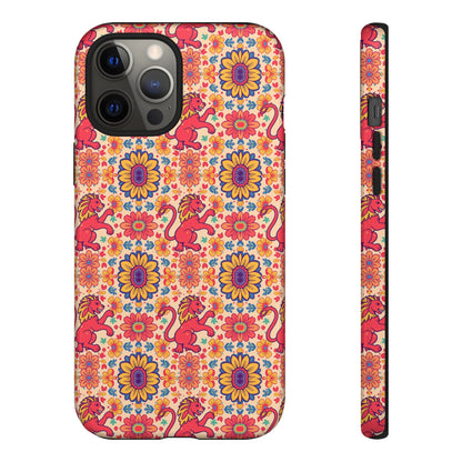 Tough Cases, Leo, Zodiac v1, Flower Pattern
