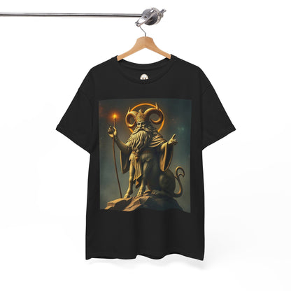 Unisex Heavy Cotton T-Shirt, Taurus God v1, Zodiac Design