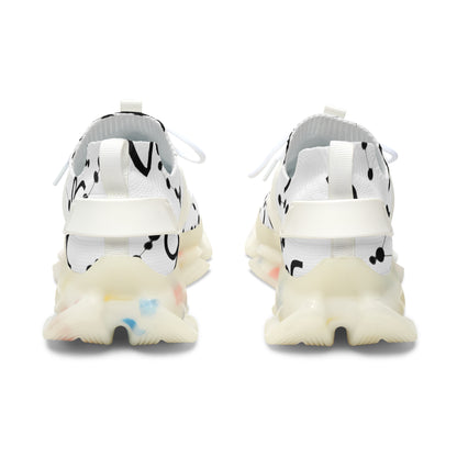 Women's Mesh Sneakers, Constellation & Symbol, Capricorn Zodiac Sign, AOP
