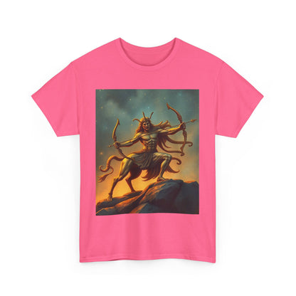 Unisex Heavy Cotton T-Shirt, Arrow Centaur, Sagittarius Zodiac Design