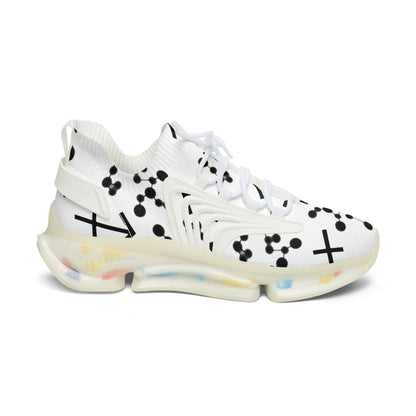 Women's Mesh Sneakers, Constellation & Symbol, Sagittarius Zodiac Sign, AOP
