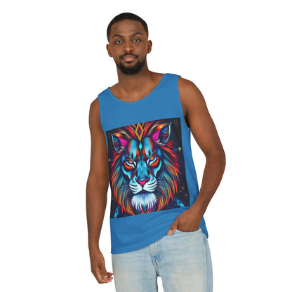 Unisex Garment-Dyed, Tank Top, Leo, Pop Art v1, 100% US cotton
