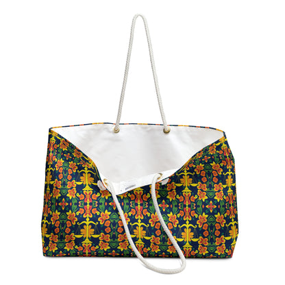 Weekender Bag, Libra, Zodiac v3, Flower Pattern
