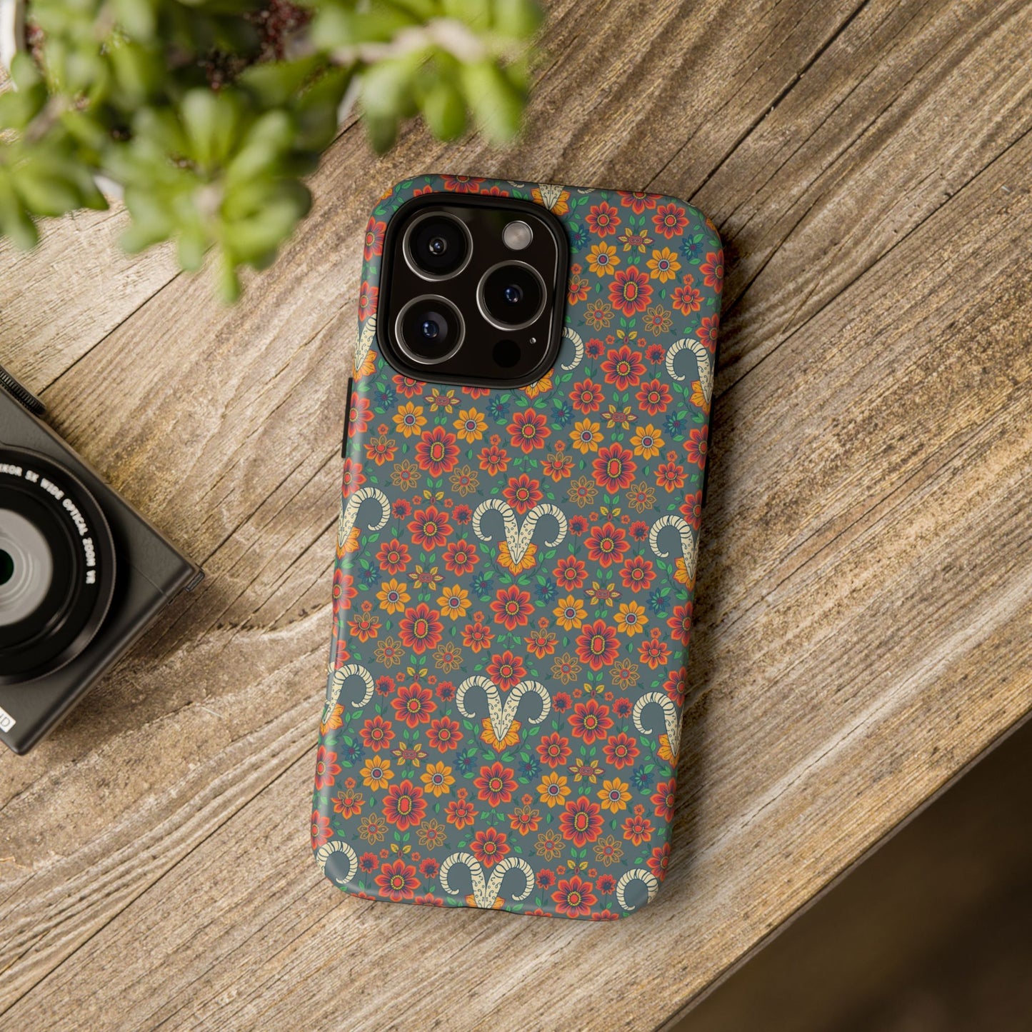 Tough Cases, Aries, Zodiac v3, Flower Pattern