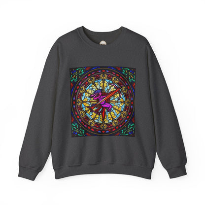 Unisex Heavy Blend™ Crewneck Sweatshirt, Glass 1, Sagittarius Zodiac Design