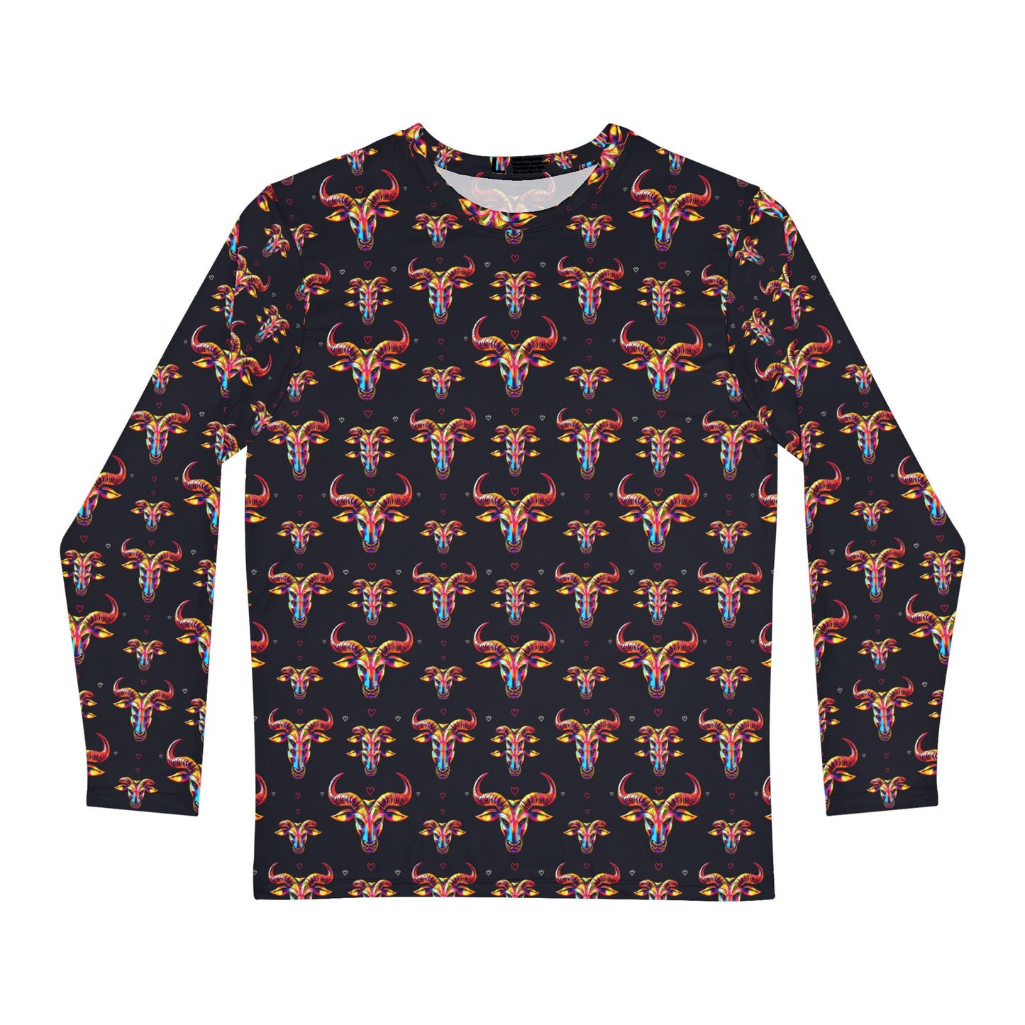 Men's Long Sleeve Shirt, (AOP), Taurus, Zodiac v3, Pattern