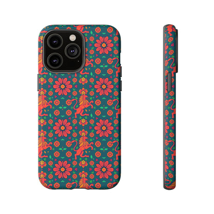 Tough Cases, Leo, Zodiac v2, Flower Pattern