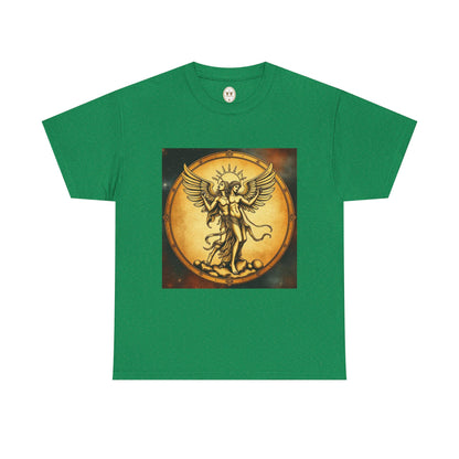 Unisex Heavy Cotton T-Shirt, Twin Angel v1, Gemini Zodiac Design