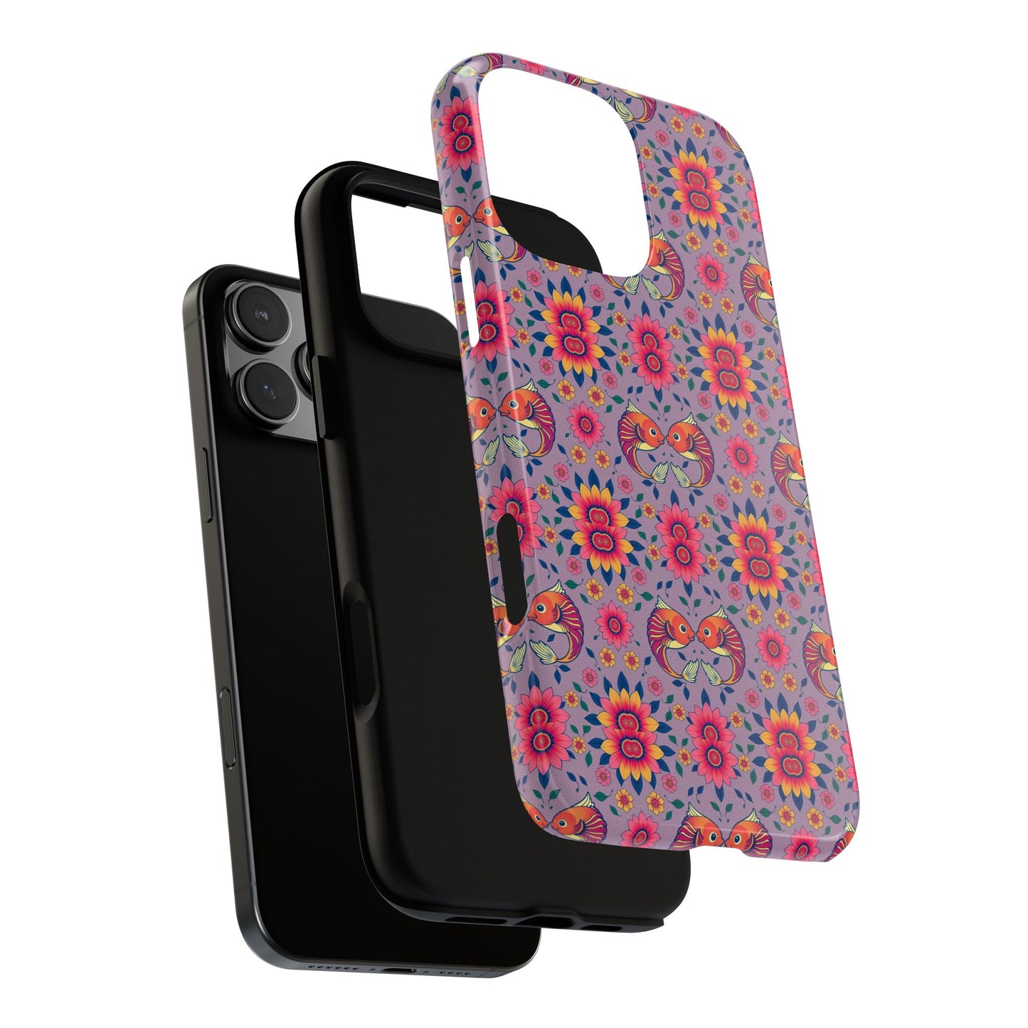 Tough Cases, Pisces, Zodiac v3, Flower Pattern