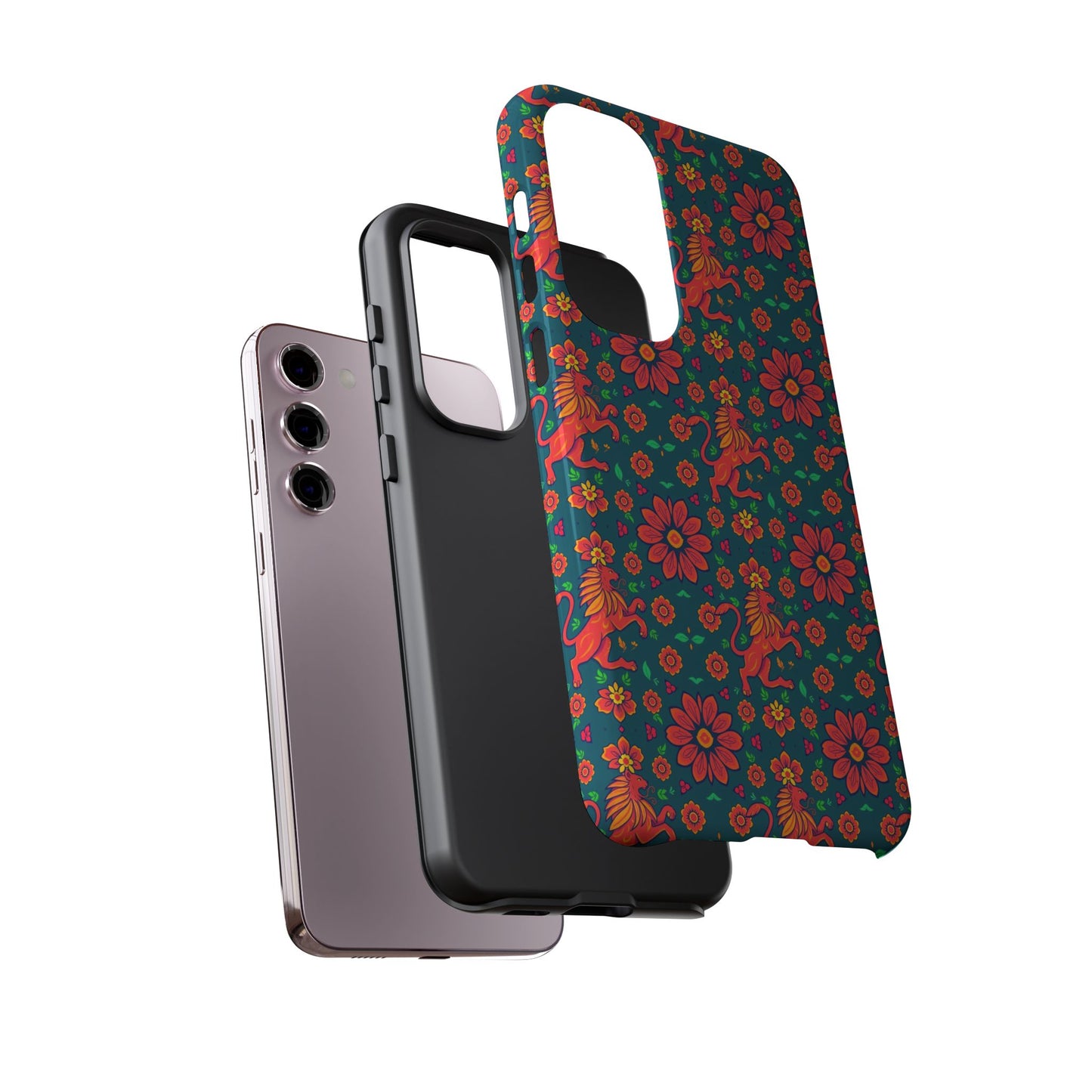 Tough Cases, Leo, Zodiac v2, Flower Pattern