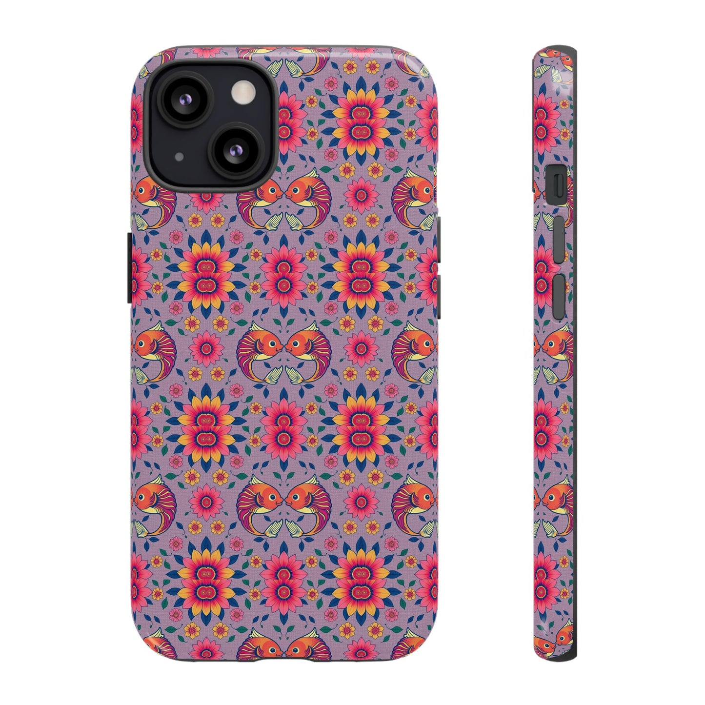 Tough Cases, Pisces, Zodiac v3, Flower Pattern