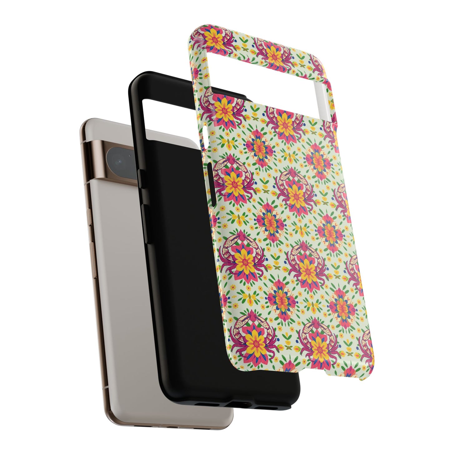 Tough Cases, Cancer, Zodiac v3, Flower Pattern