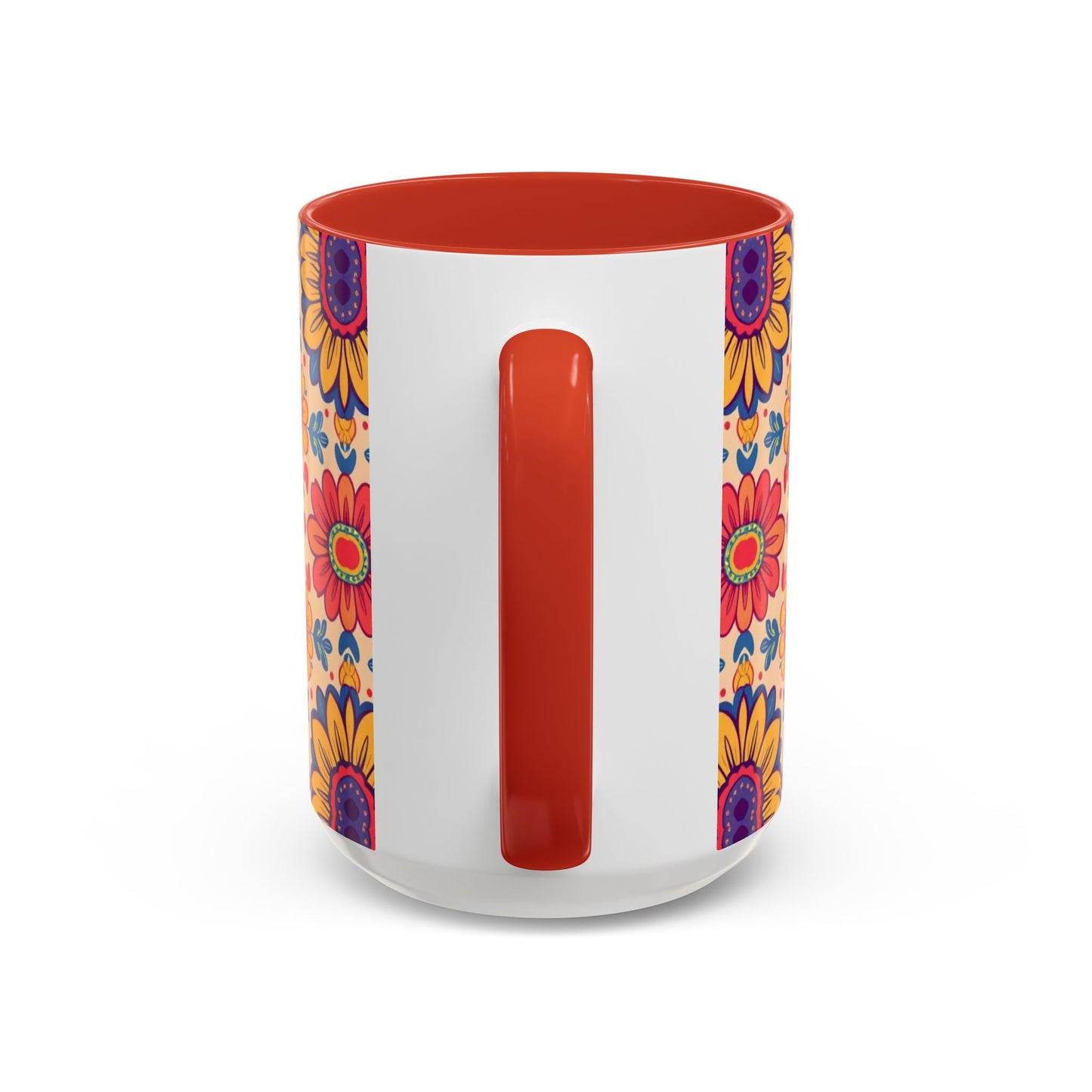 Accent Coffee Mug, Leo, Zodiac, Flower Pattern, (11, 15oz)