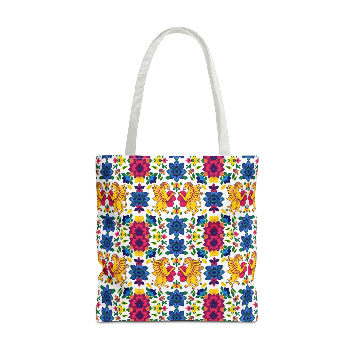 Tote Bag (AOP), Gemini, Zodiac, Flower Pattern