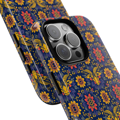 Tough Cases, Taurus, Zodiac v3, Flower Pattern