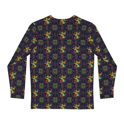 Men's Long Sleeve Shirt, (AOP), Virgo, Zodiac, Pattern