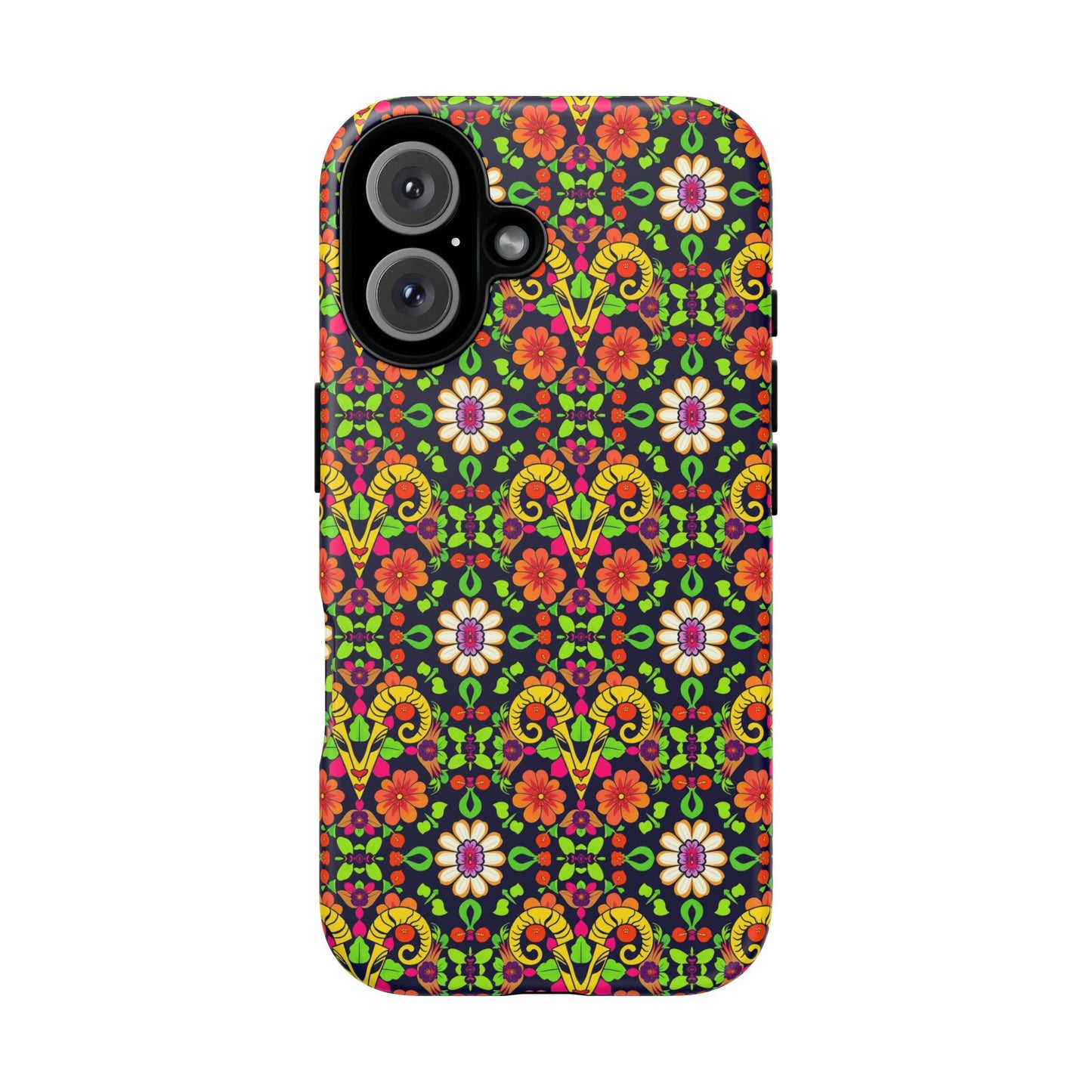 Tough Cases, Aries, Zodiac v4, Flower Pattern
