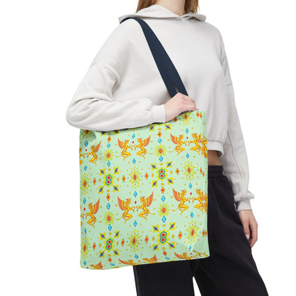 Tote Bag (AOP), Gemini, Zodiac v1, Jewel Pattern