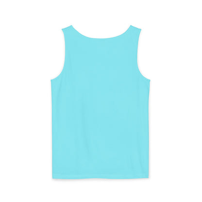 Unisex Garment-Dyed, Tank Top, Scorpio Design, Planet Symbol v1, 100% US cotton