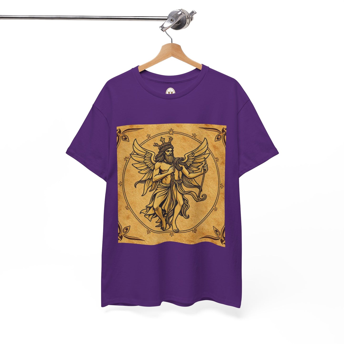 Unisex Heavy Cotton T-Shirt, Pencil Art v1, Gemini Zodiac Design