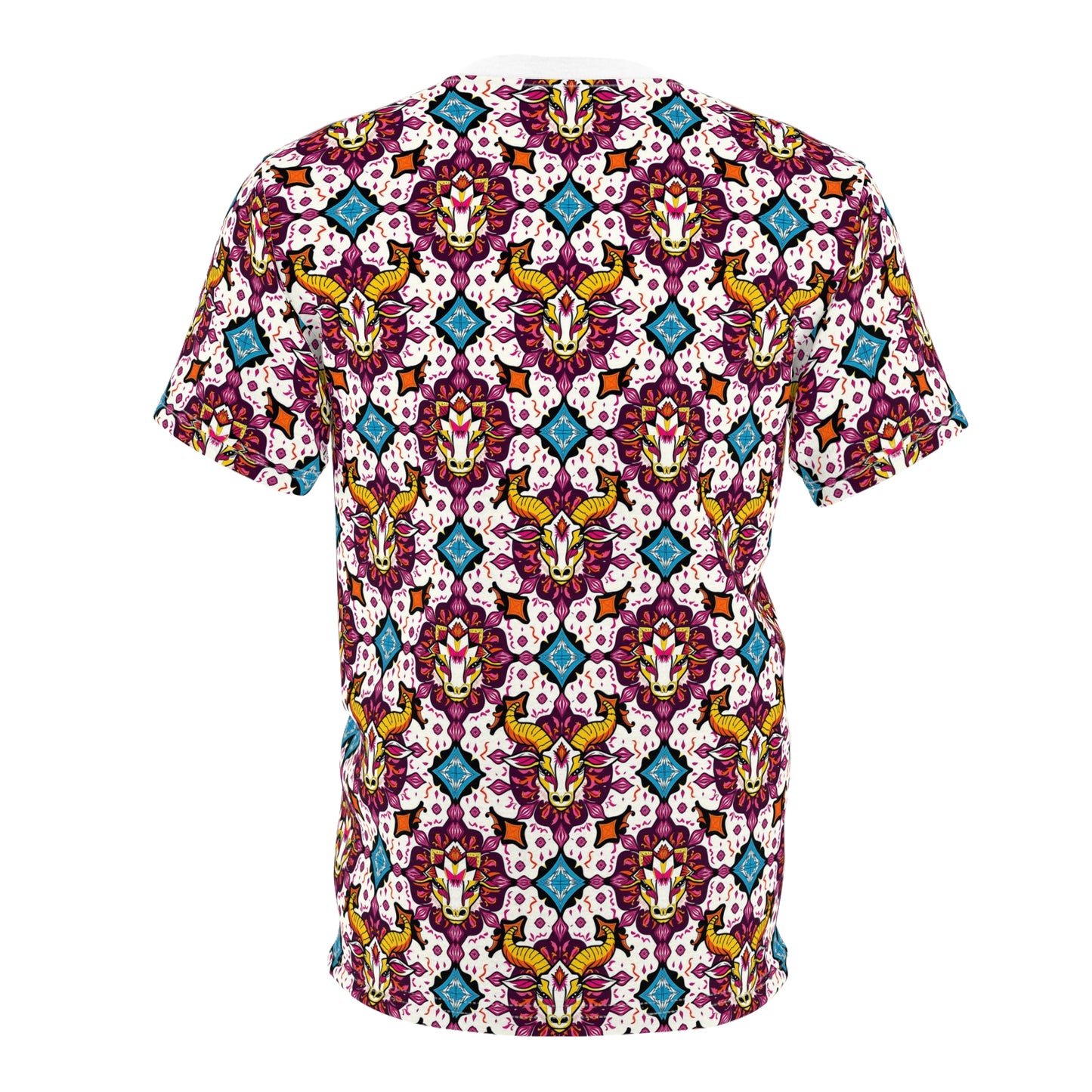 Unisex Cut & Sew T-Shirt, (AOP), Taurus, Zodiac v1, Jewels Pattern