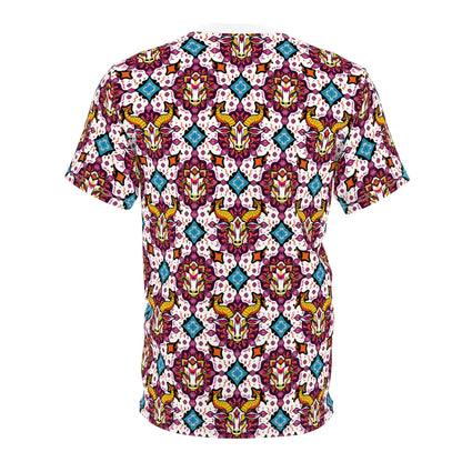 Unisex Cut & Sew T-Shirt, (AOP), Taurus, Zodiac v1, Jewels Pattern
