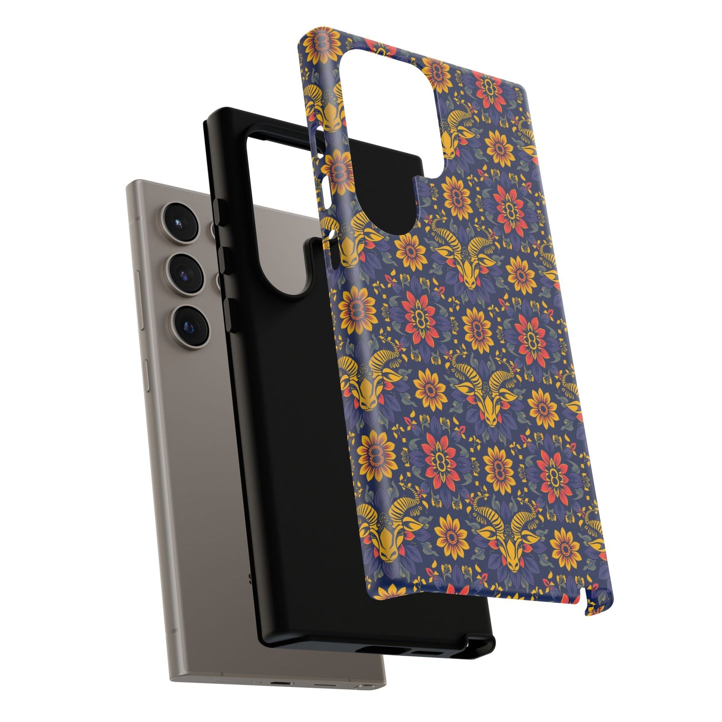 Tough Cases, Taurus, Zodiac v3, Flower Pattern