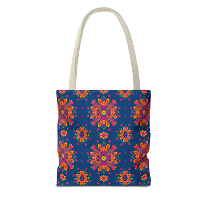 Tote Bag (AOP), Gemini, Zodiac v2, Flower Pattern