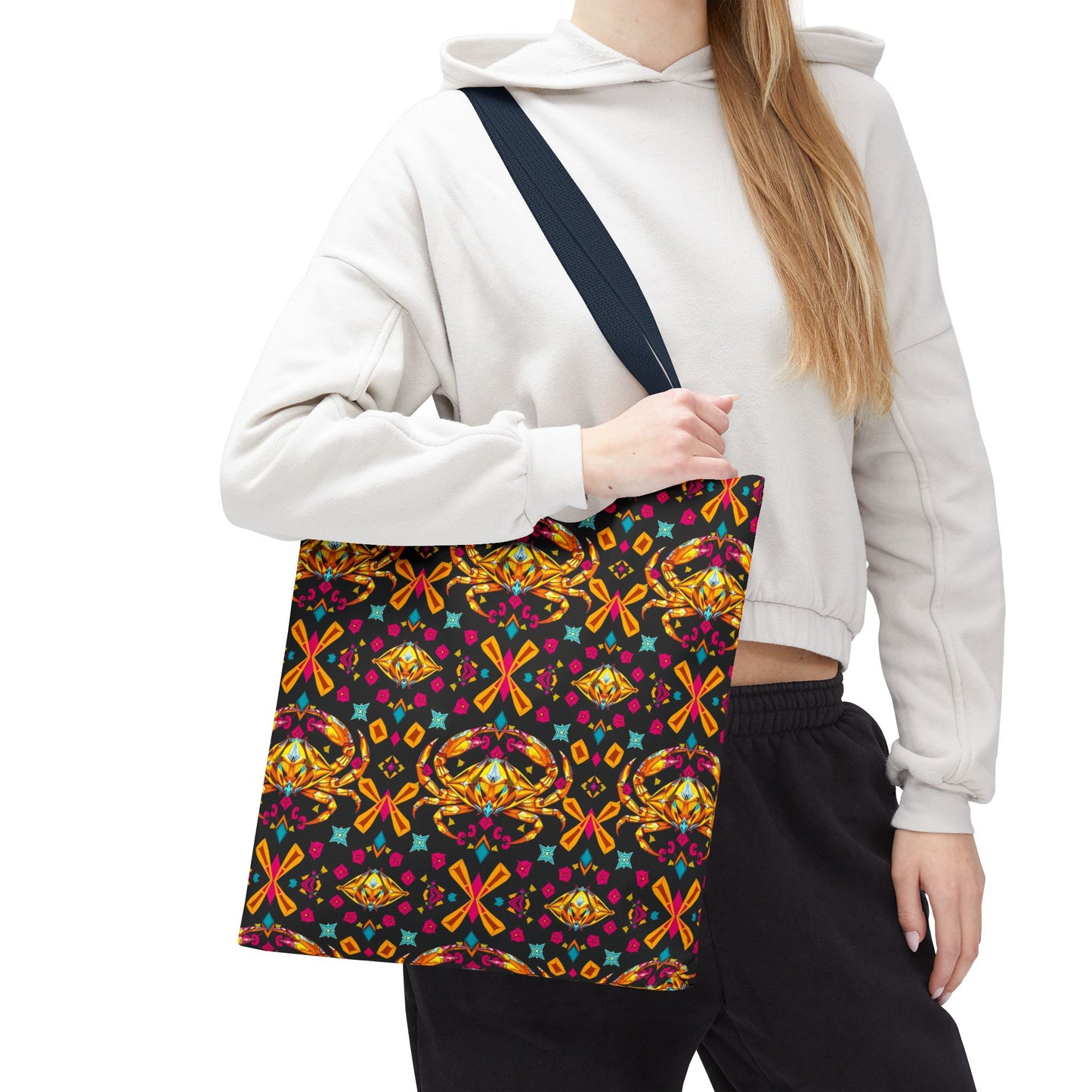 Tote Bag (AOP), Cancer, Zodiac v1, Jewel Pattern