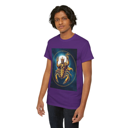 Unisex Heavy Cotton T-Shirt, Moon, Scorpio Zodiac Design