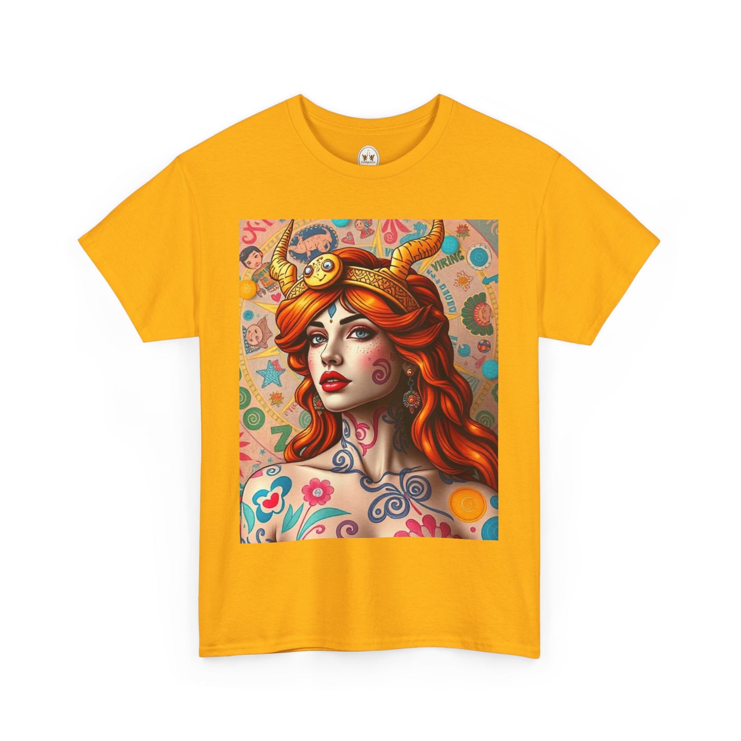 Unisex Heavy Cotton T-Shirt, Virgo, Zodiac v1, Sexy Art