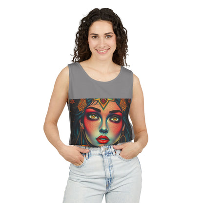 Unisex Garment-Dyed, Tank Top, Libra Design, Pop Art, 100% US cotton