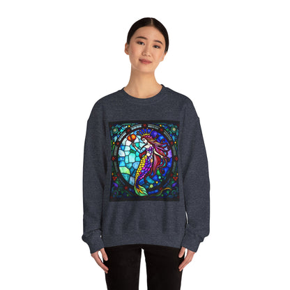 Unisex Heavy Blend™ Crewneck Sweatshirt, Glass, Aquarius Zodiac Design