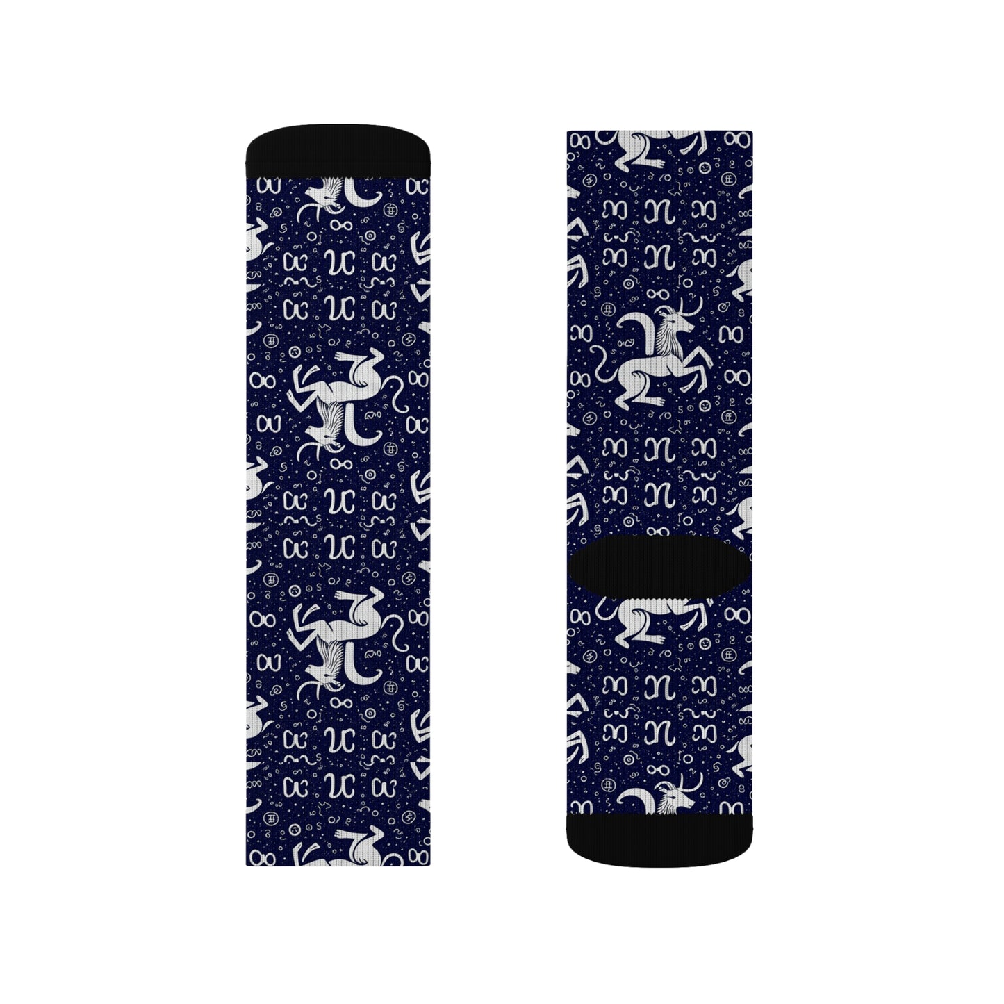 Sublimation Socks, Aquarius, Zodiac, Pattern