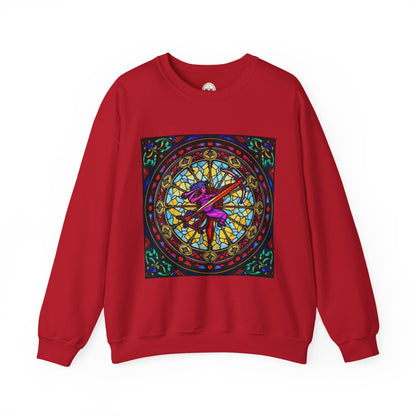 Unisex Heavy Blend™ Crewneck Sweatshirt, Glass 1, Sagittarius Zodiac Design