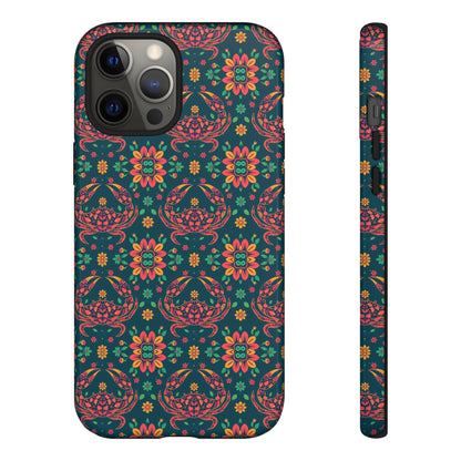 Tough Cases, Cancer, Zodiac v4, Flower Pattern