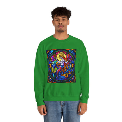 Unisex Heavy Blend™ Crewneck Sweatshirt, Glass 1, Aquarius Zodiac Design