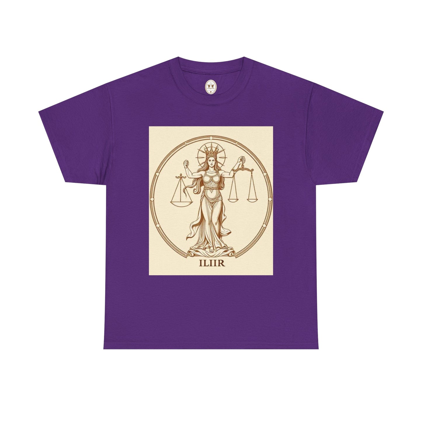 Unisex Heavy Cotton T-Shirt, Libra Goddess v1, Zodiac Design