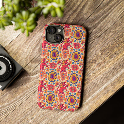 Tough Cases, Leo, Zodiac v1, Flower Pattern