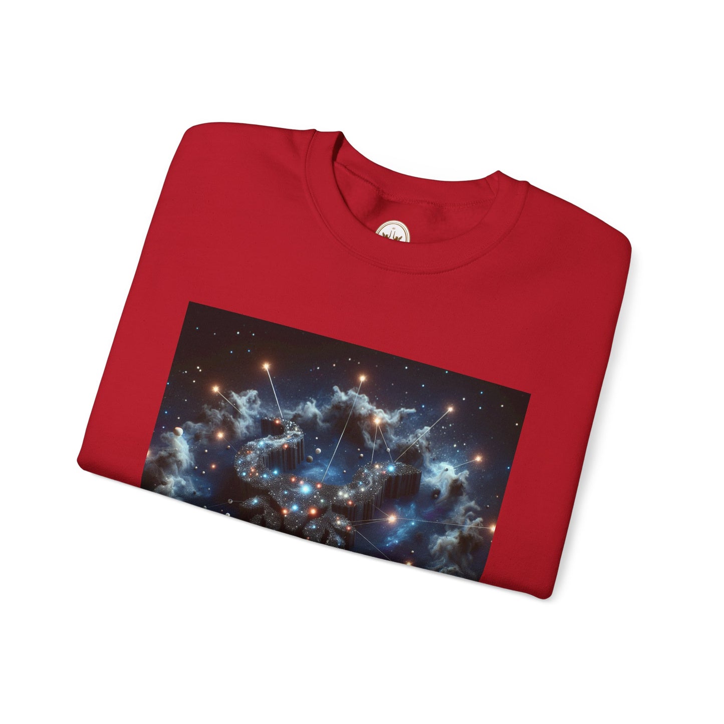 Unisex Heavy Blend™ Crewneck Sweatshirt, Space Bullhead, Taurus Zodiac Design