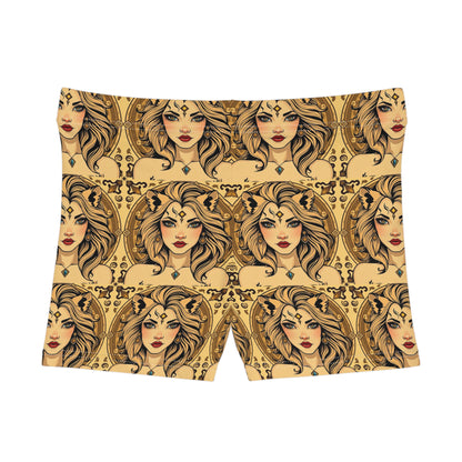 Women's Shorts, (AOP), Leo, Zodiac v2, Sexy Pattern