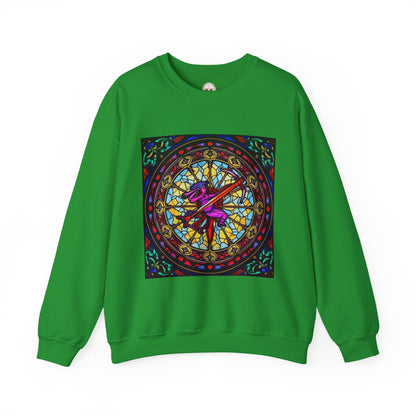 Unisex Heavy Blend™ Crewneck Sweatshirt, Glass 1, Sagittarius Zodiac Design