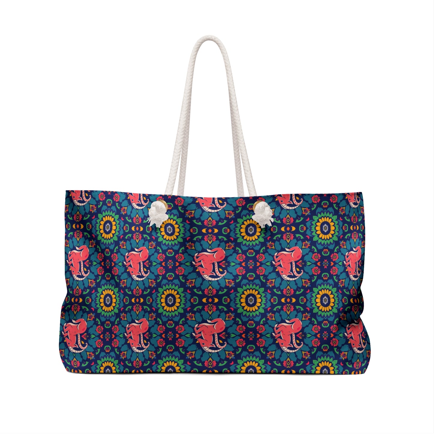Weekender Bag, Capricorn, Zodiac v1, Flower Pattern