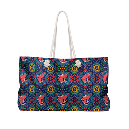 Weekender Bag, Capricorn, Zodiac v1, Flower Pattern